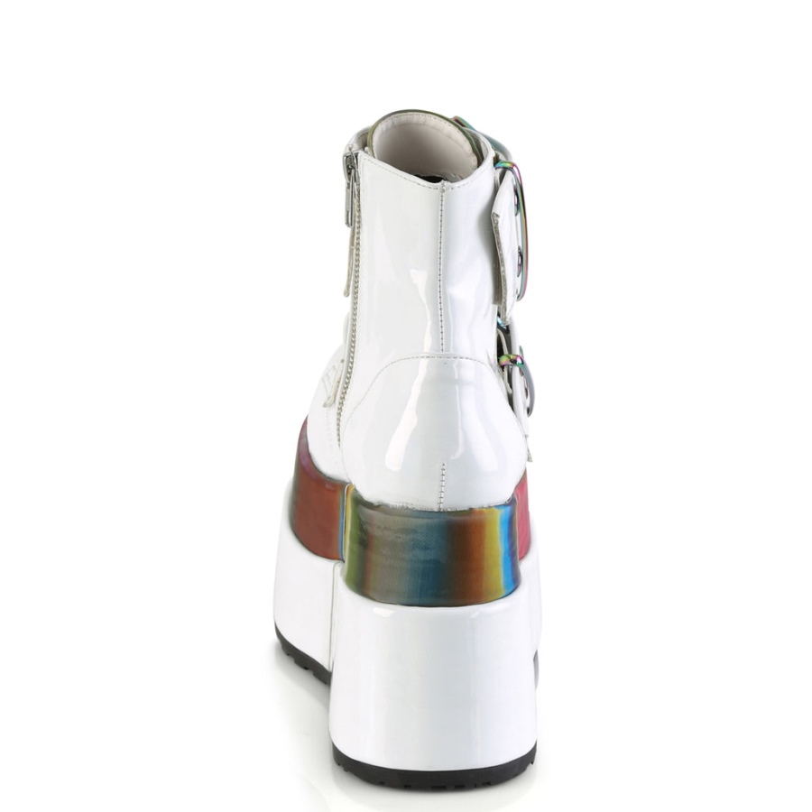 Bear-104 Vit Patent-regnbåge Reflekterande Demonia Sverige