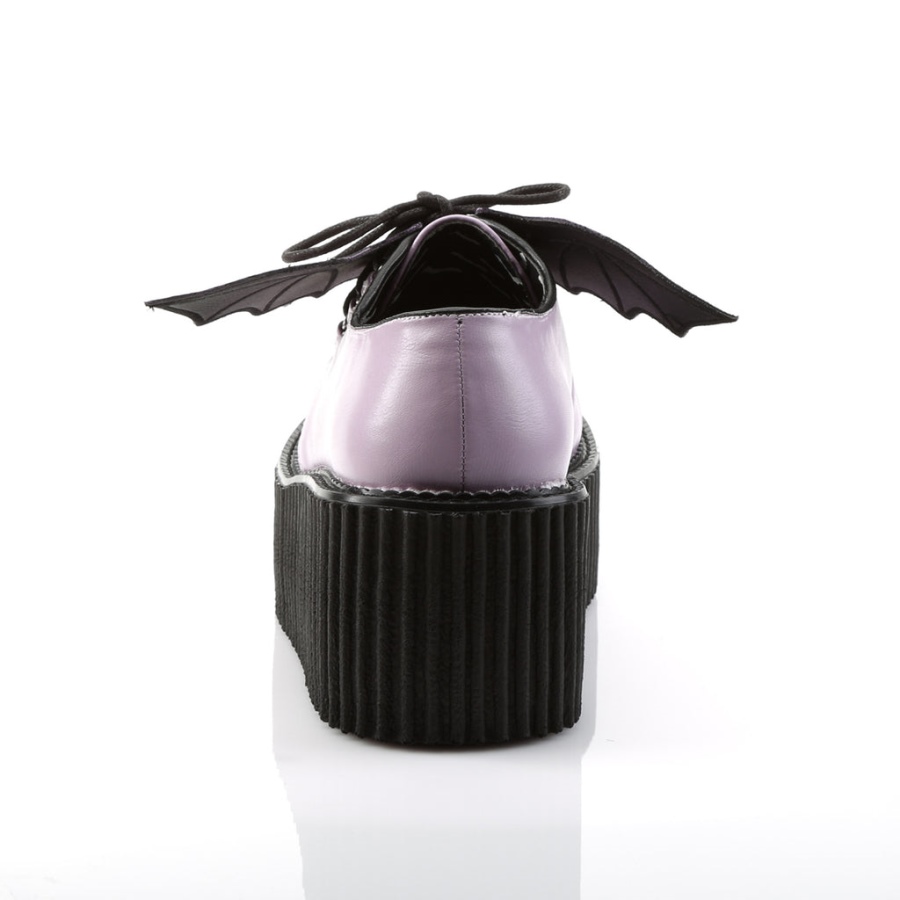 Creeper-205 Demonia Sverige Lavendel Veganskt Läder