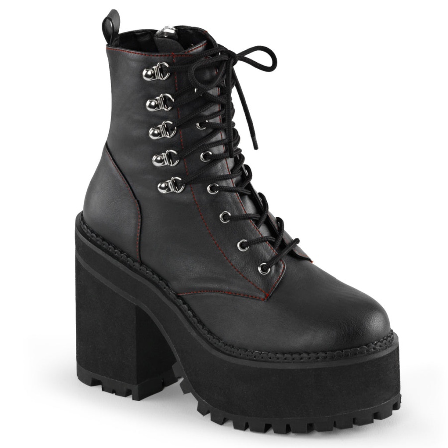 Demonia Sverige Black Vegan Leather Kera-12
