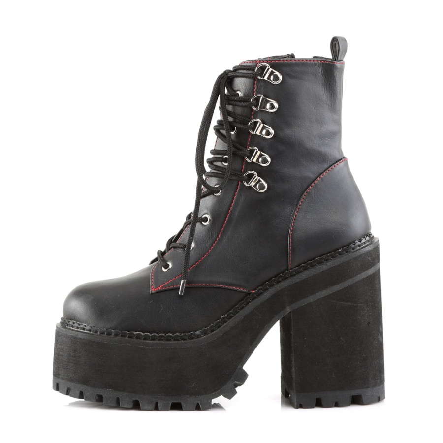 Demonia Sverige Black Vegan Leather Kera-12