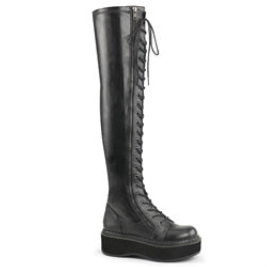 Emily-375 Demonia Sverige Svart Str Veganskt Läder