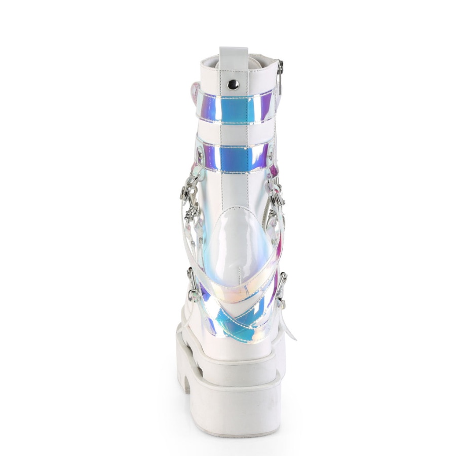 Eternal-115 Vit Veganläder-patent Demonia Sverige