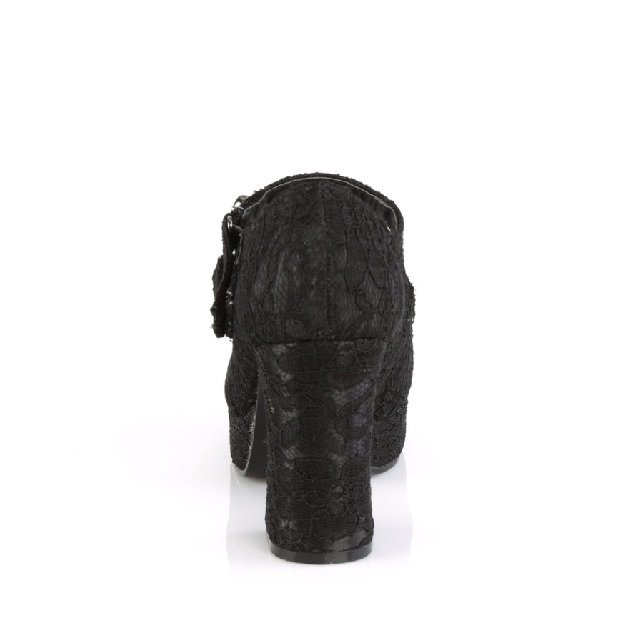 Gothika-09 Svart Satin-spets Demonia Sverige