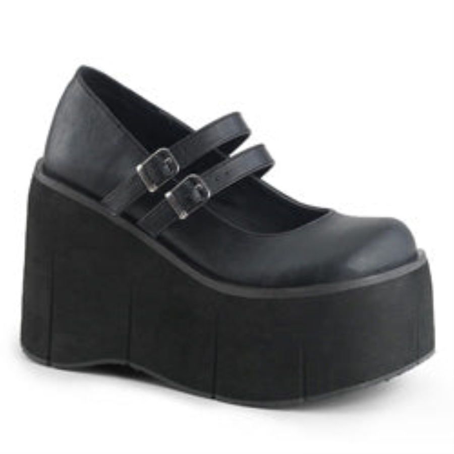 Kera-08 Black Vegan Leather Demonia Sverige