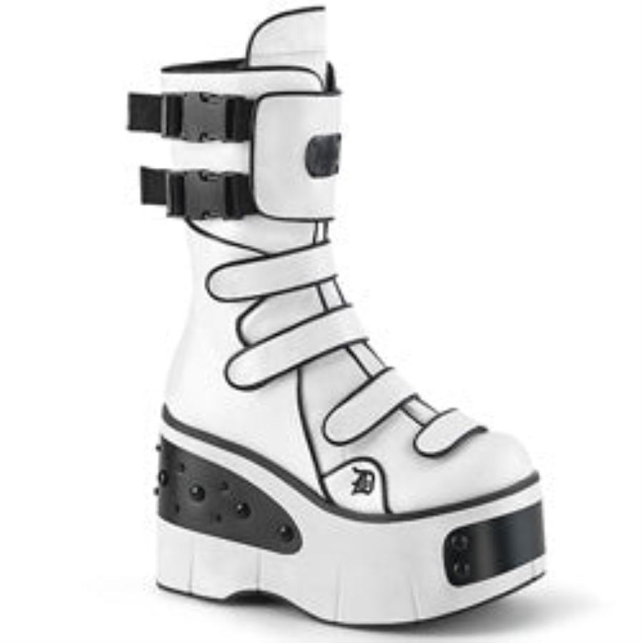 Kera-108 Vitt Veganskt Läder Demonia Sverige