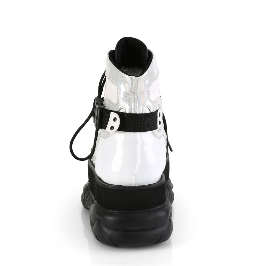 Neptune-181 Demonia Sverige Vit Vegansk Läder Multi