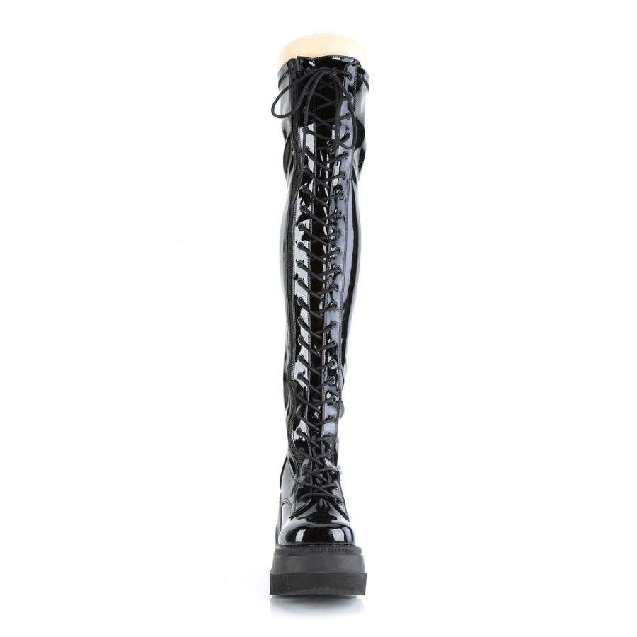 Shaker-374 Demonia Sverige Black Stretch Patent