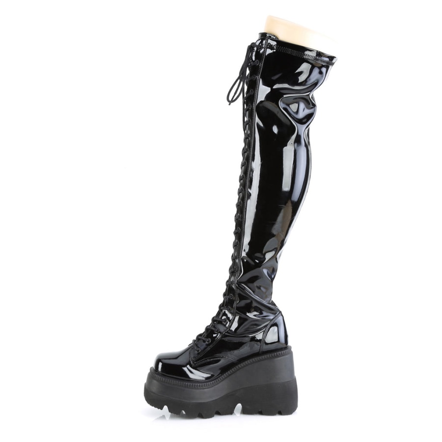 Shaker-374 Demonia Sverige Black Stretch Patent