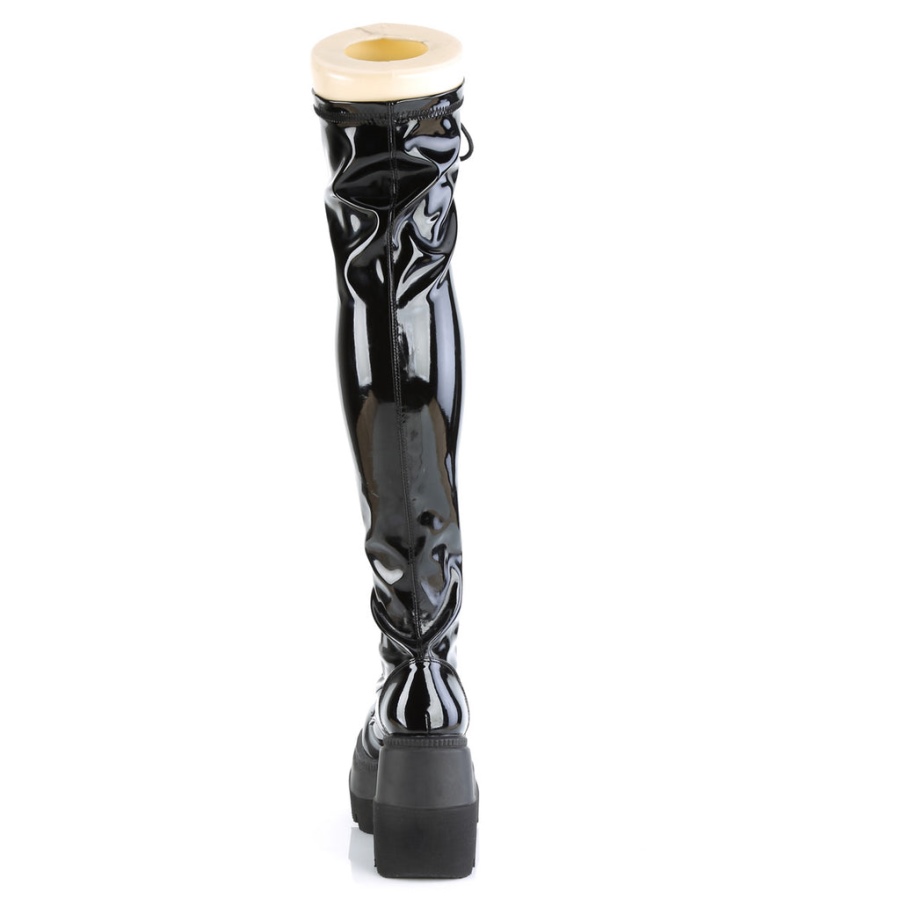 Shaker-374 Demonia Sverige Black Stretch Patent