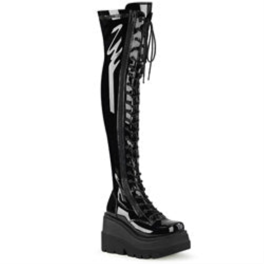 Shaker-374 Demonia Sverige Black Stretch Patent