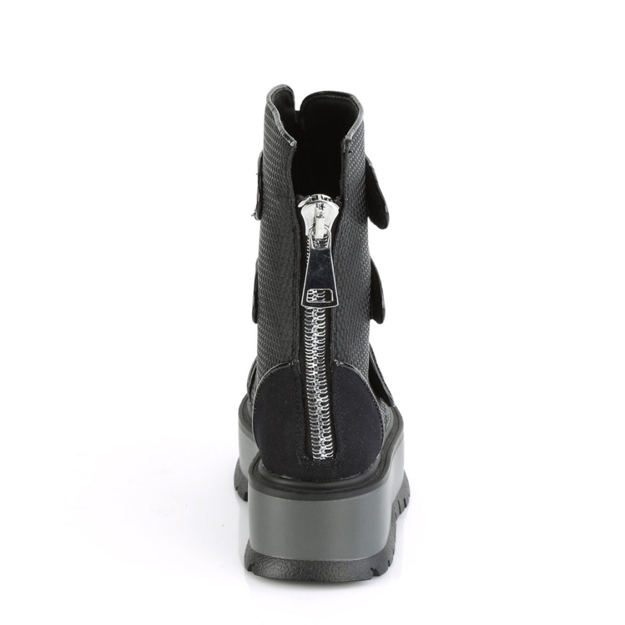 Slacker-101 Demonia Sverige Svart Vegansk Läder-canvas