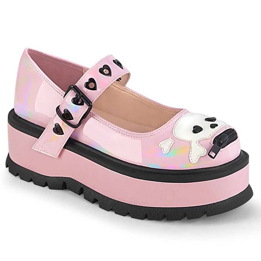 Slacker-27 Baby Pink Hologram Demonia Sverige