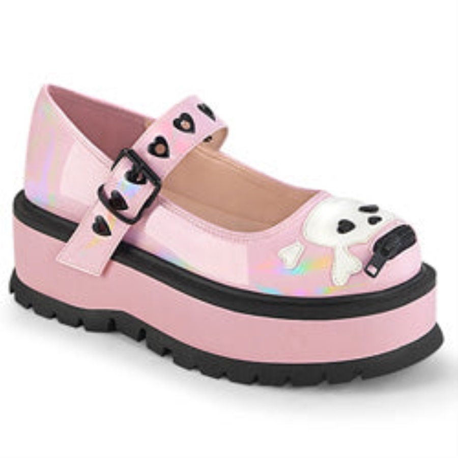 Slacker-27 Baby Pink Hologram Demonia Sverige