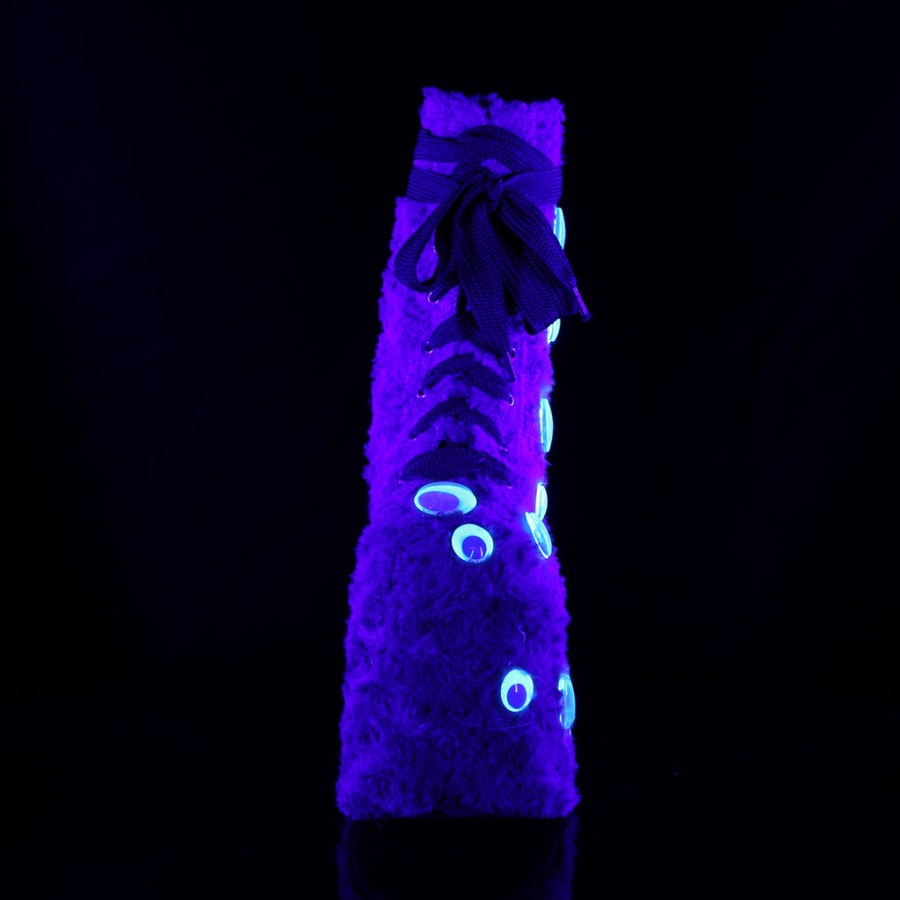 Slay-206 Demonia Sverige Limegrön Fuskpäls