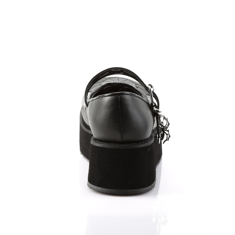 Sprite-05 Demonia Sverige Svart Vegansk Läder-svart Patent