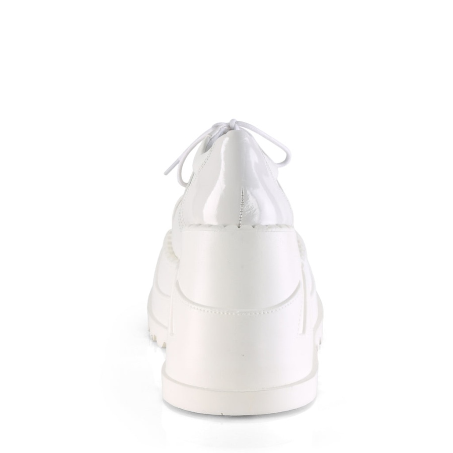 Stomp-08 Demonia Sverige Vitt Veganskt Läder