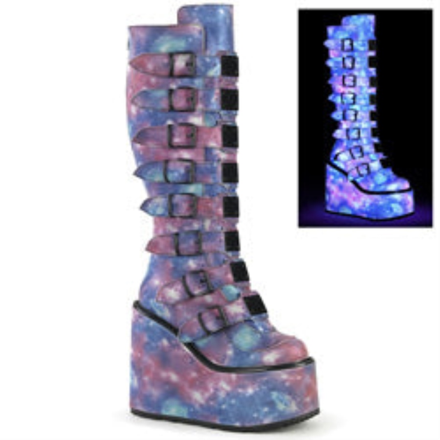 Swing-815 Blå Reflex Vegansk Läder Demonia Sverige