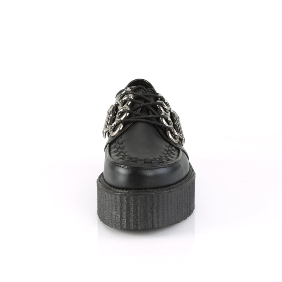 V-creeper-516 Svart Veganskt Läder Demonia Sverige