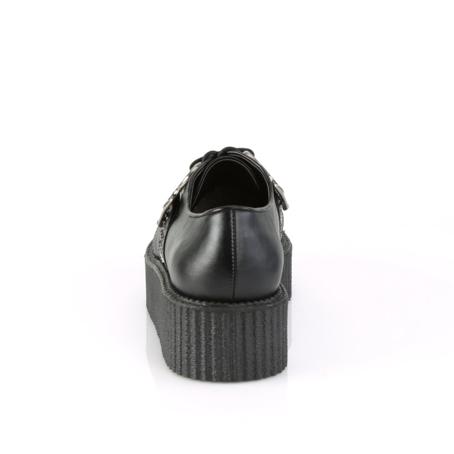 V-creeper-516 Svart Veganskt Läder Demonia Sverige