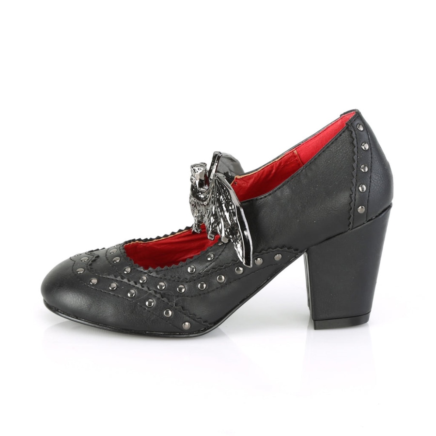 Vivika-32 Black Vegan Leather Demonia Sverige
