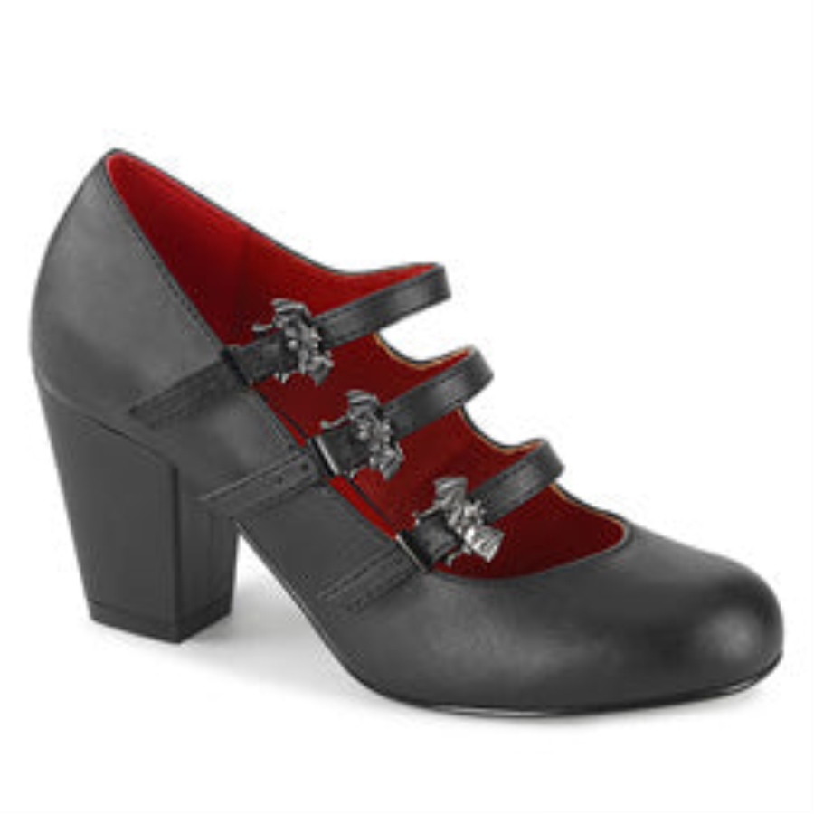 Vivika-38 Demonia Sverige Black Vegan Leather