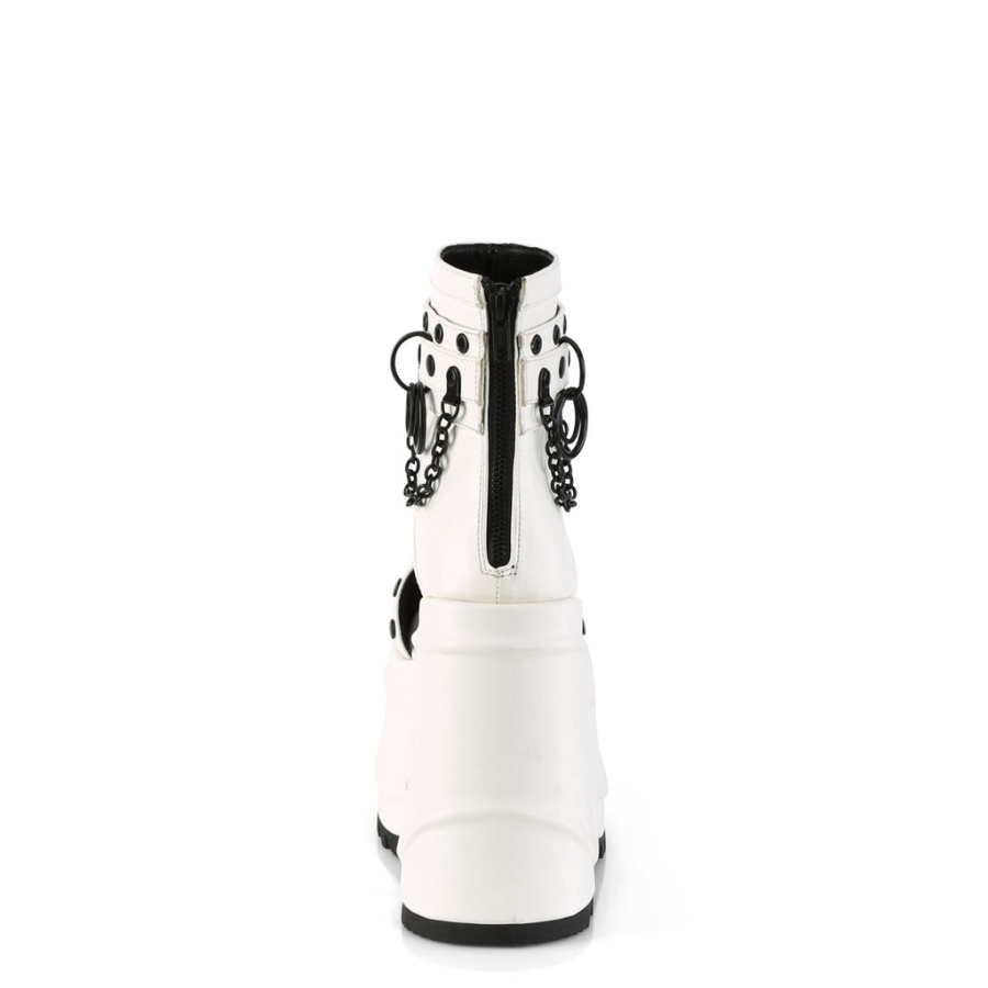 Wave-22 Demonia Sverige Vitt Veganskt Läder